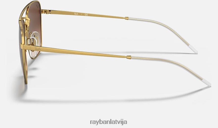 rb3588 pulēta brūna uz zelta/brūna F0L86X419 vīriešiem Ray-Ban saulesbrilles