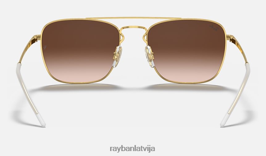 rb3588 pulēta brūna uz zelta/brūna F0L86X419 vīriešiem Ray-Ban saulesbrilles