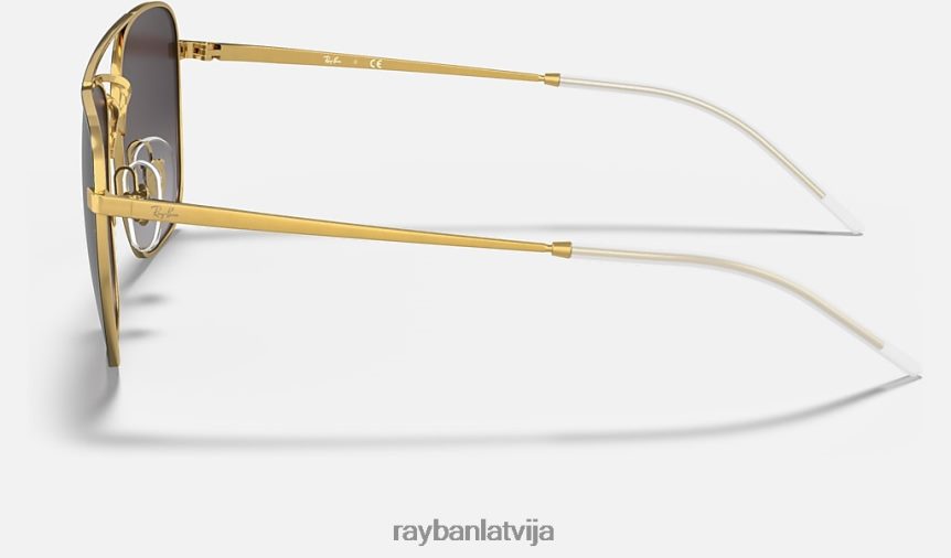 rb3588 pulēta melna uz zelta/pelēka F0L86X418 vīriešiem Ray-Ban saulesbrilles