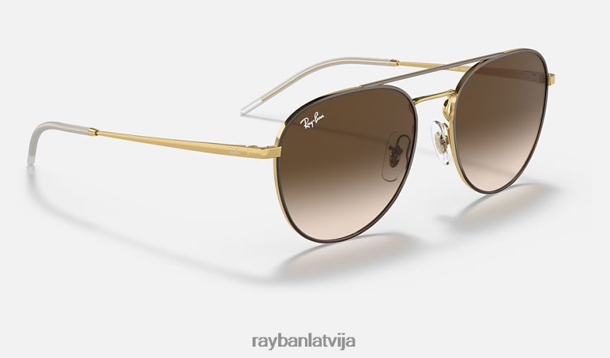 rb3589 pulēta brūna uz zelta/brūna F0L86X795 vīriešiem Ray-Ban saulesbrilles