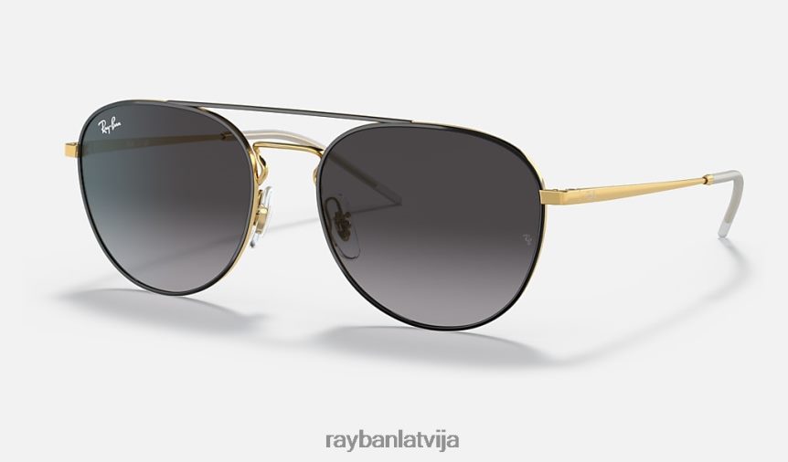 rb3589 pulēta melna uz zelta/pelēka F0L86X794 vīriešiem Ray-Ban saulesbrilles