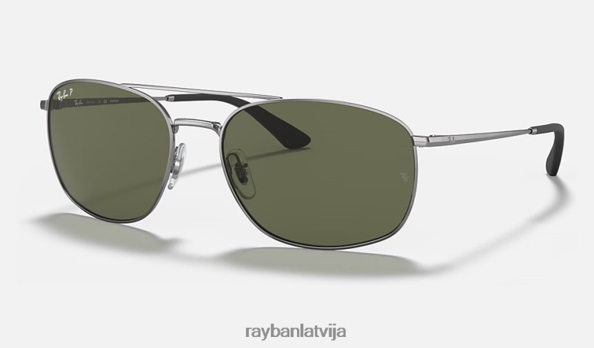 rb3654 pulēts gunmetāls/zaļš F0L86X318 vīriešiem Ray-Ban saulesbrilles