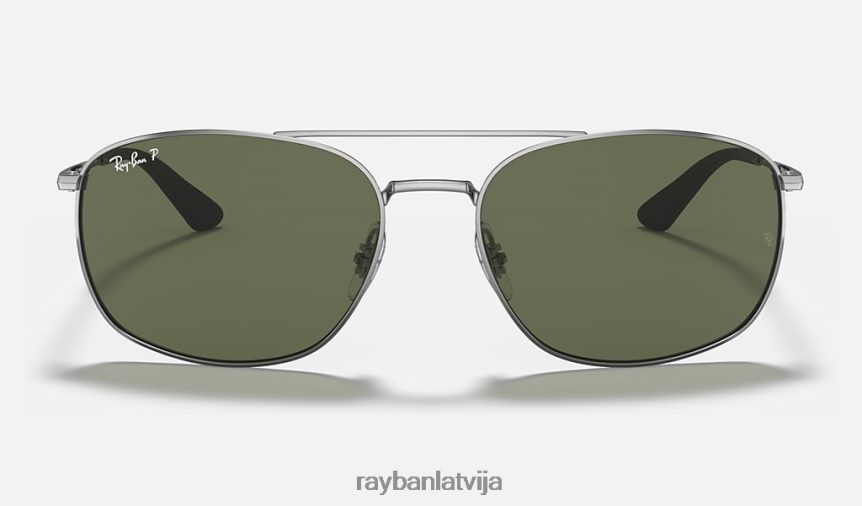 rb3654 pulēts gunmetāls/zaļš F0L86X318 vīriešiem Ray-Ban saulesbrilles