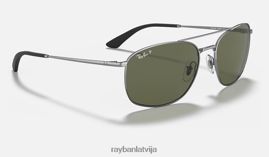 rb3654 pulēts gunmetāls/zaļš F0L86X318 vīriešiem Ray-Ban saulesbrilles