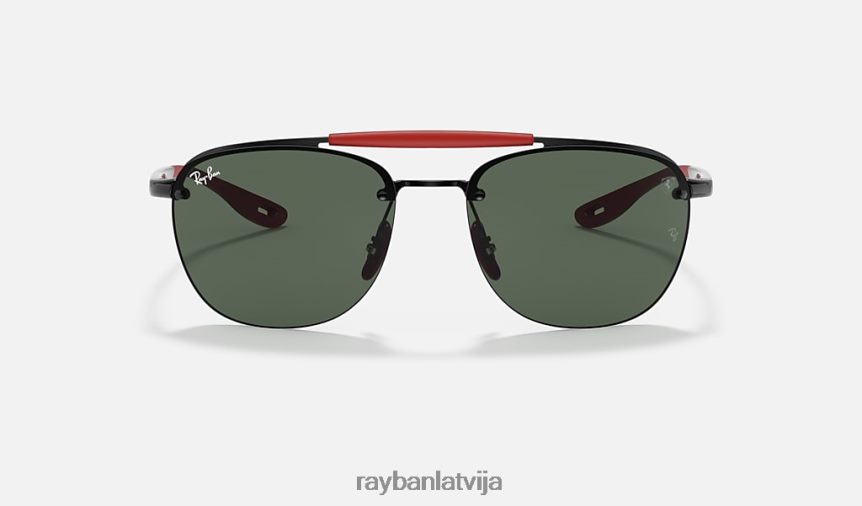 rb3662m scuderia ferrari kolekcija pulēta melna/zaļa F0L86X1048 vīriešiem Ray-Ban saulesbrilles
