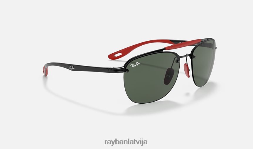 rb3662m scuderia ferrari kolekcija pulēta melna/zaļa F0L86X1048 vīriešiem Ray-Ban saulesbrilles