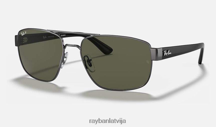 rb3663 pulēts gunmetāls/zaļš F0L86X669 vīriešiem Ray-Ban saulesbrilles