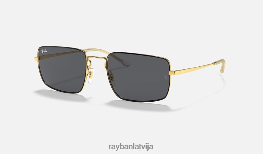rb3669 pulēta melna uz zelta/pelēka F0L86X788 vīriešiem Ray-Ban saulesbrilles