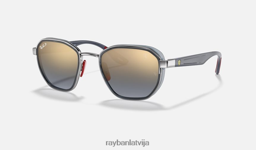 rb3674m scuderia ferrari kolekcija pulēts gunmetāls/zils F0L86X1083 vīriešiem Ray-Ban saulesbrilles