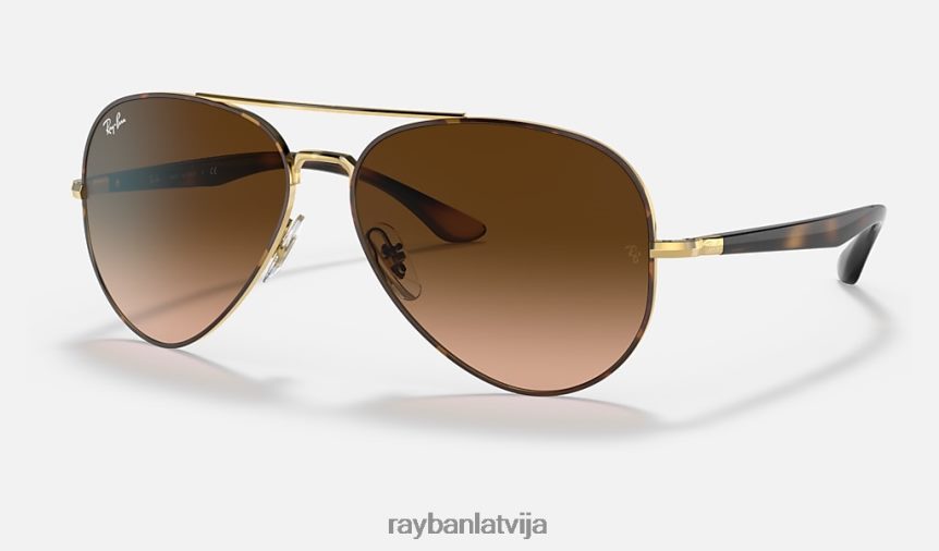 rb3675 pulēts zelts/rozā/brūns F0L86X1291 vīriešiem Ray-Ban saulesbrilles