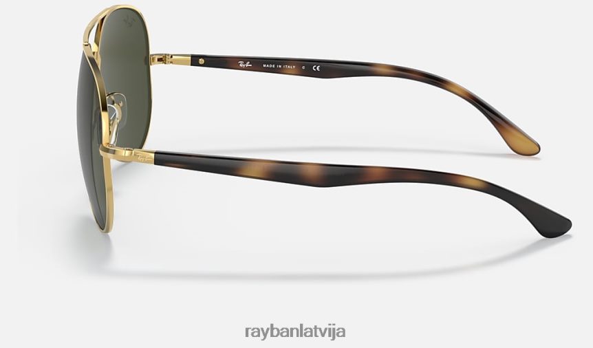rb3675 pulēts zelts/zaļš F0L86X1290 vīriešiem Ray-Ban saulesbrilles