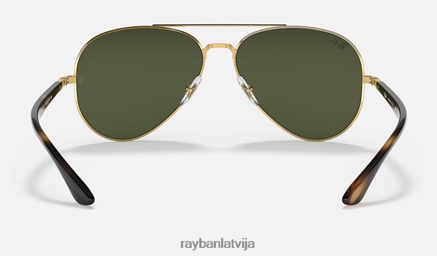 rb3675 pulēts zelts/zaļš F0L86X1290 vīriešiem Ray-Ban saulesbrilles