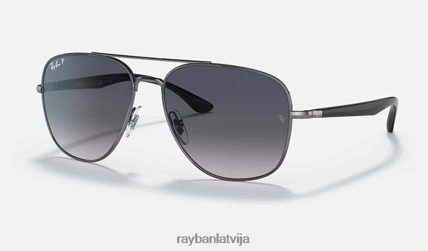 rb3683 pulēts gunmetāls/zils/pelēks F0L86X1310 vīriešiem Ray-Ban saulesbrilles
