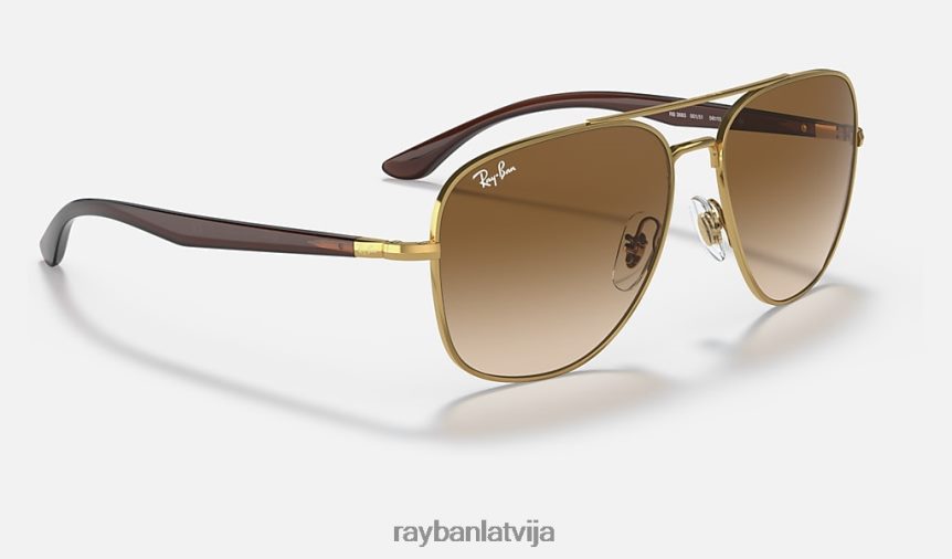 rb3683 pulēts zelts/brūns F0L86X1306 vīriešiem Ray-Ban saulesbrilles