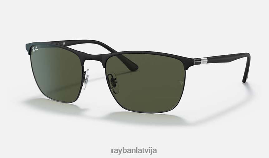 rb3686 matēts melns/zaļš F0L86X1416 vīriešiem Ray-Ban saulesbrilles