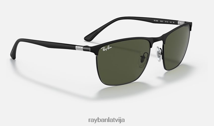 rb3686 matēts melns/zaļš F0L86X1416 vīriešiem Ray-Ban saulesbrilles