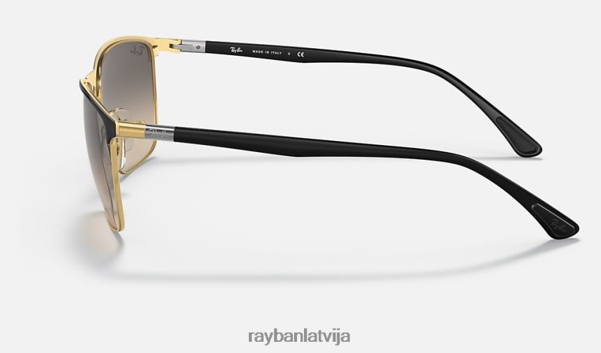 rb3686 pulēta melna uz zelta/pelēka F0L86X1415 vīriešiem Ray-Ban saulesbrilles