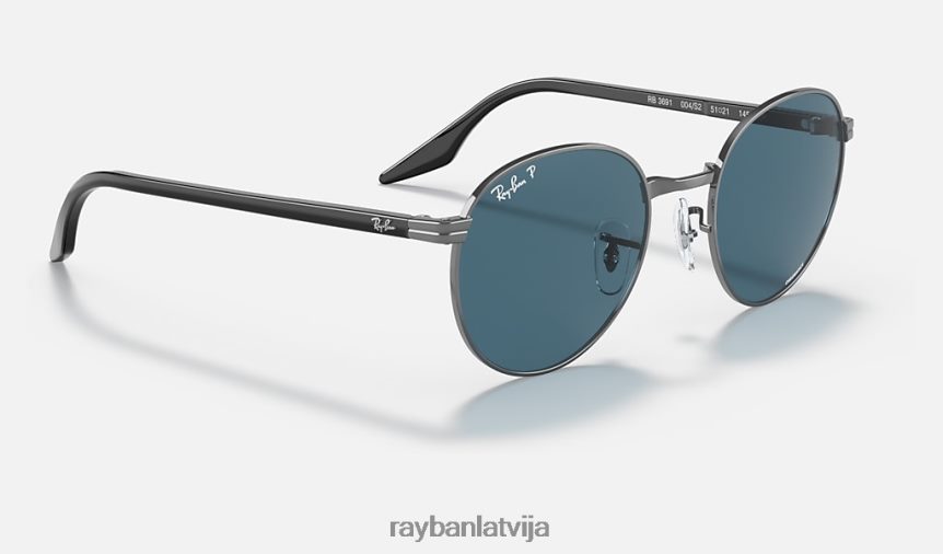 rb3691 krāsa pulēts gunmetāls/zils F0L86X1411 vīriešiem Ray-Ban saulesbrilles