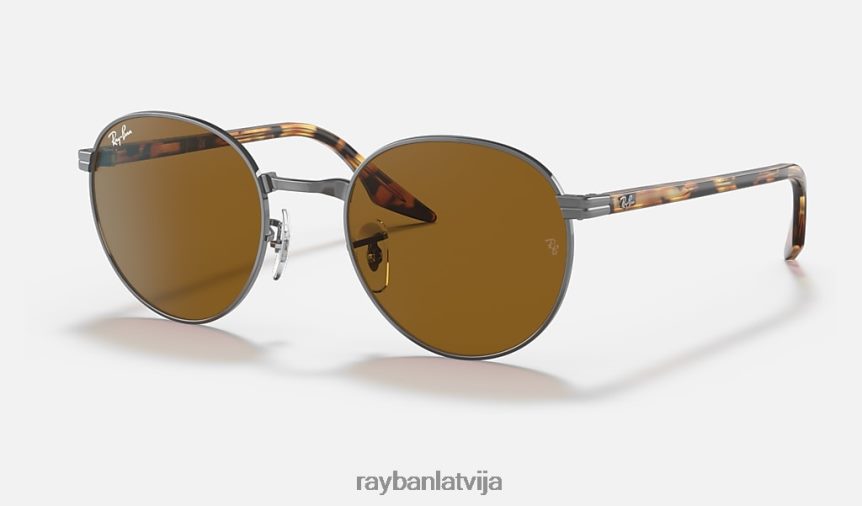 rb3691 pulēts gunmetāls/brūns F0L86X1420 vīriešiem Ray-Ban saulesbrilles