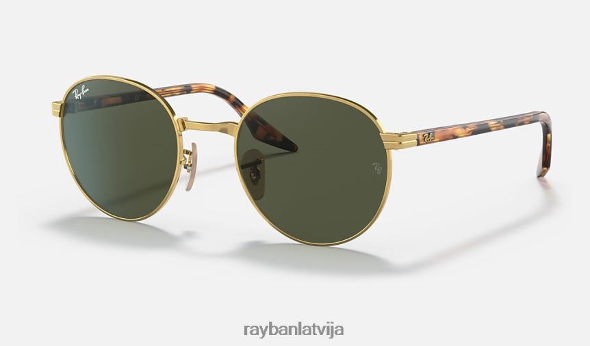 rb3691 pulēts zelts/zaļš F0L86X1421 vīriešiem Ray-Ban saulesbrilles
