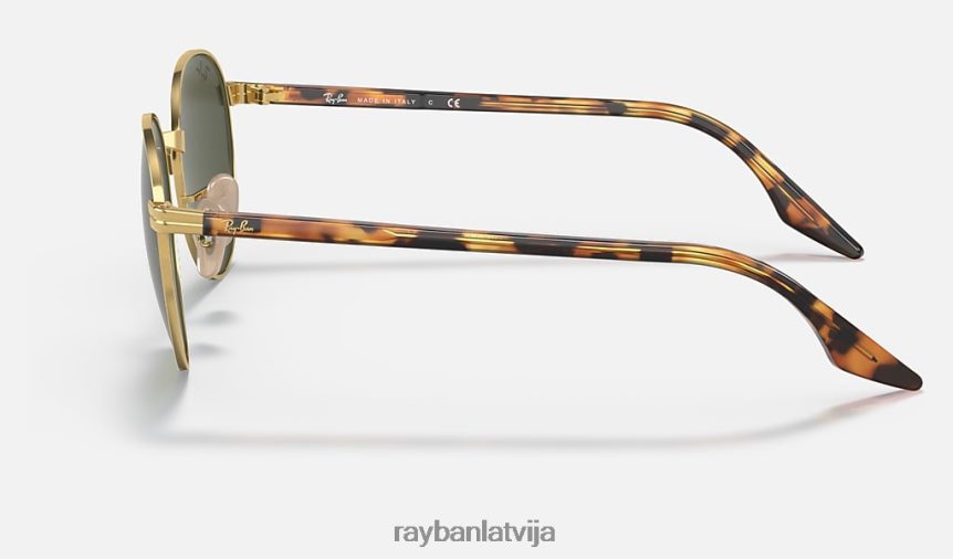 rb3691 pulēts zelts/zaļš F0L86X1421 vīriešiem Ray-Ban saulesbrilles