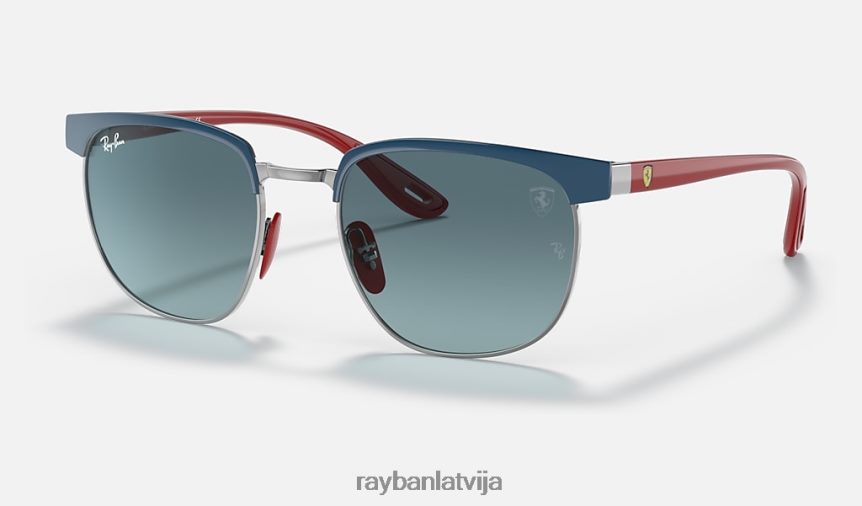 rb3698m scuderia ferrari kolekcija pulēta zila krāsa uz gunmetāla/zila F0L86X1376 vīriešiem Ray-Ban saulesbrilles