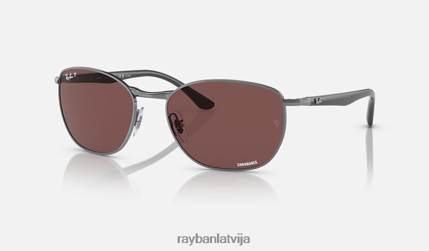 rb3702 pulēta gunmetāla/tumši violeta F0L86X1486 vīriešiem Ray-Ban saulesbrilles