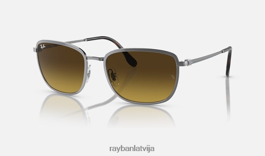 rb3705 pulēts gunmetāls/brūns F0L86X1542 vīriešiem Ray-Ban saulesbrilles