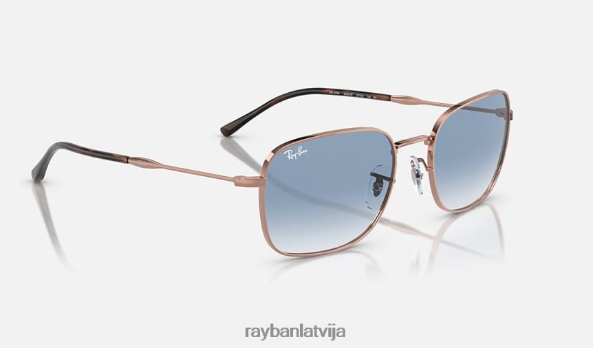 rb3706 pulēts rozā zelts/zils F0L86X325 vīriešiem Ray-Ban saulesbrilles