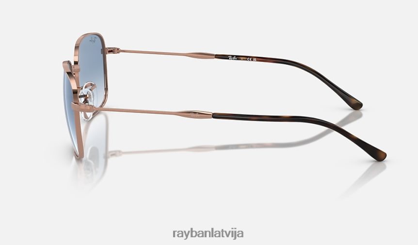 rb3706 pulēts rozā zelts/zils F0L86X325 vīriešiem Ray-Ban saulesbrilles