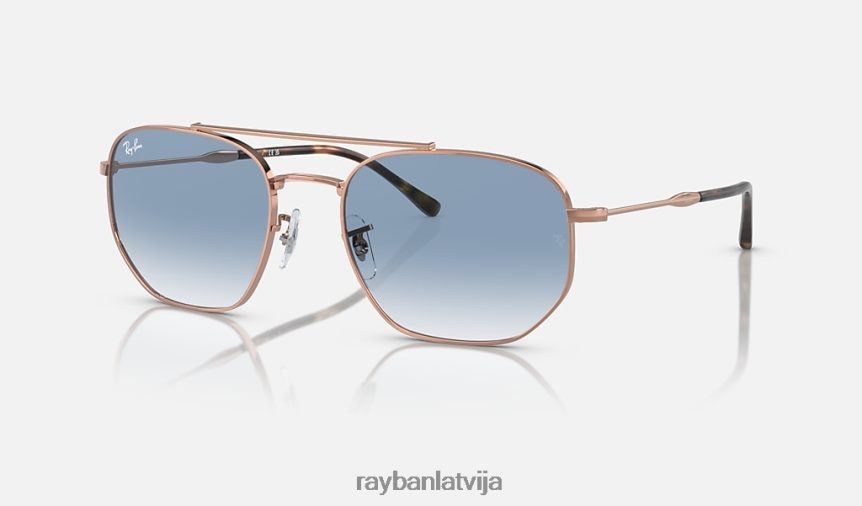 rb3707 pulēts rozā zelts/zils F0L86X391 vīriešiem Ray-Ban saulesbrilles
