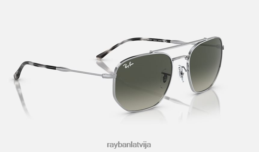 rb3707 pulēts sudrabs/pelēks F0L86X390 vīriešiem Ray-Ban saulesbrilles