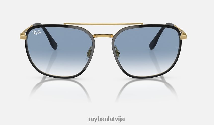 rb3708 pulēta melna uz zelta/zila F0L86X299 vīriešiem Ray-Ban saulesbrilles