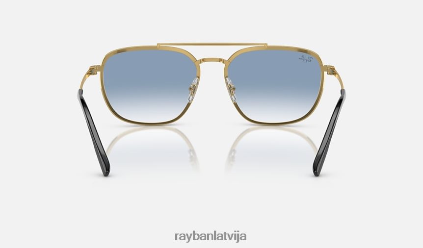 rb3708 pulēta melna uz zelta/zila F0L86X299 vīriešiem Ray-Ban saulesbrilles