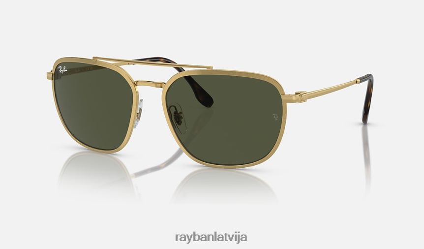 rb3708 pulēts zelts/zaļš F0L86X298 vīriešiem Ray-Ban saulesbrilles