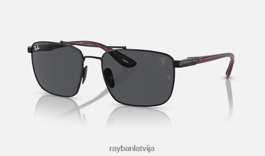 rb3715m scuderia ferrari kolekcija pulēta melna/tumši pelēka F0L86X1548 vīriešiem Ray-Ban saulesbrilles