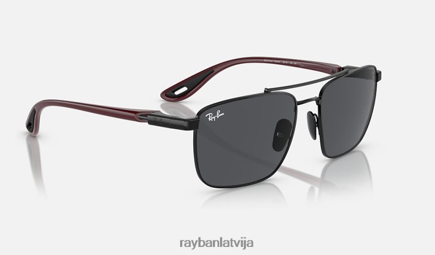 rb3715m scuderia ferrari kolekcija pulēta melna/tumši pelēka F0L86X1548 vīriešiem Ray-Ban saulesbrilles
