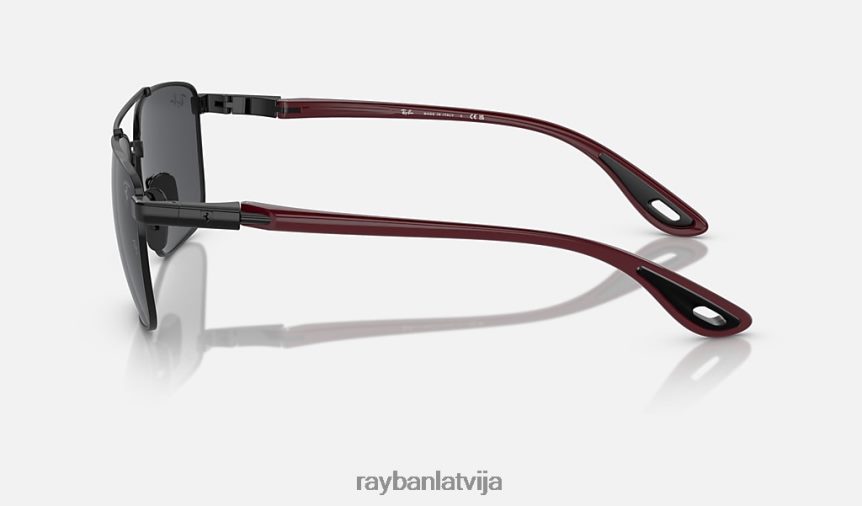 rb3715m scuderia ferrari kolekcija pulēta melna/tumši pelēka F0L86X1548 vīriešiem Ray-Ban saulesbrilles