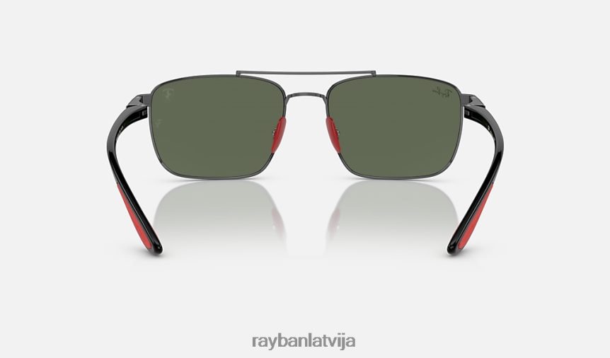 rb3715m scuderia ferrari kolekcija pulēts gunmetāls/tumši zaļš F0L86X1547 vīriešiem Ray-Ban saulesbrilles