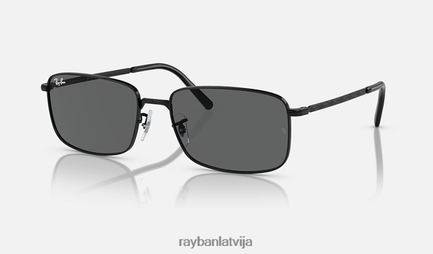 rb3717 pulēta melna/tumši pelēka F0L86X193 vīriešiem Ray-Ban saulesbrilles