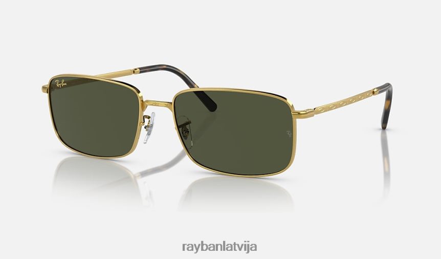 rb3717 pulēts zelts/zaļš F0L86X192 vīriešiem Ray-Ban saulesbrilles