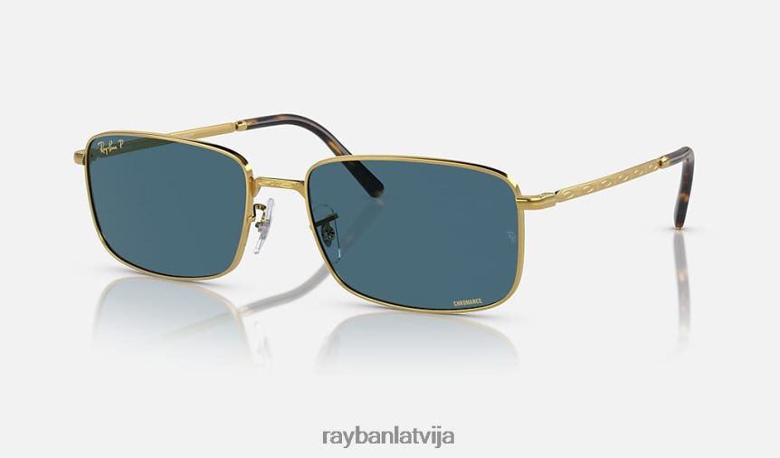 rb3717 pulēts zelts/zils F0L86X190 vīriešiem Ray-Ban saulesbrilles