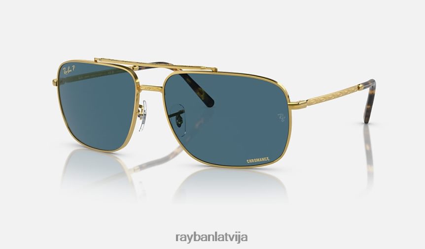 rb3796 pulēts zelts/zils F0L86X156 vīriešiem Ray-Ban saulesbrilles