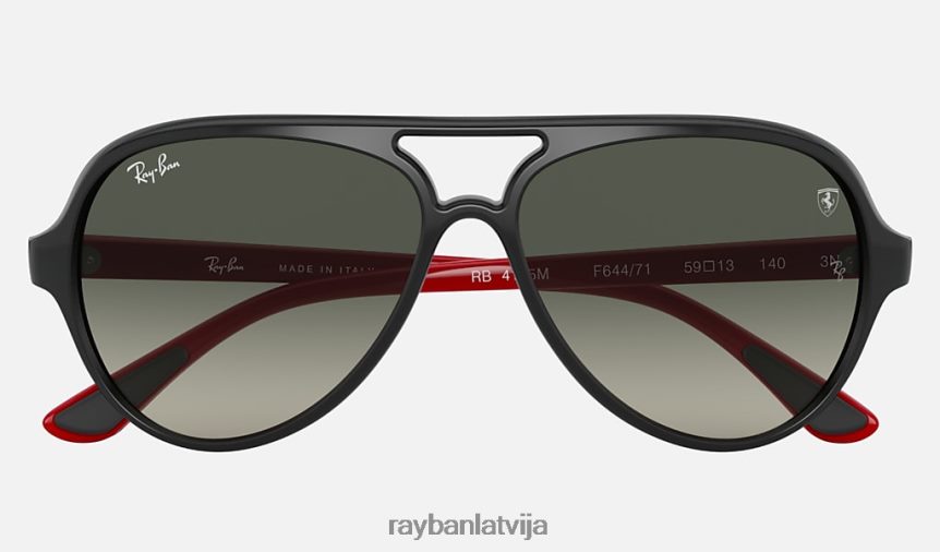 rb4125m scuderia ferrari kolekcija pulēta melna/pelēka F0L86X770 vīriešiem Ray-Ban saulesbrilles