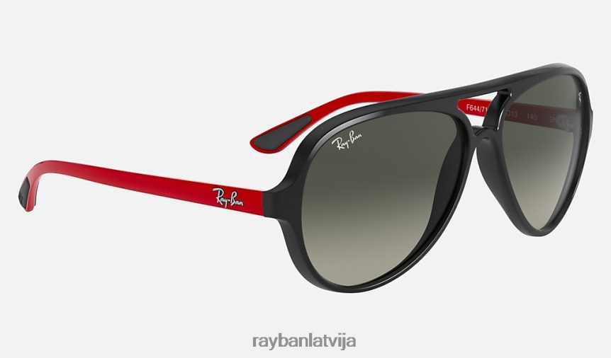 rb4125m scuderia ferrari kolekcija pulēta melna/pelēka F0L86X770 vīriešiem Ray-Ban saulesbrilles