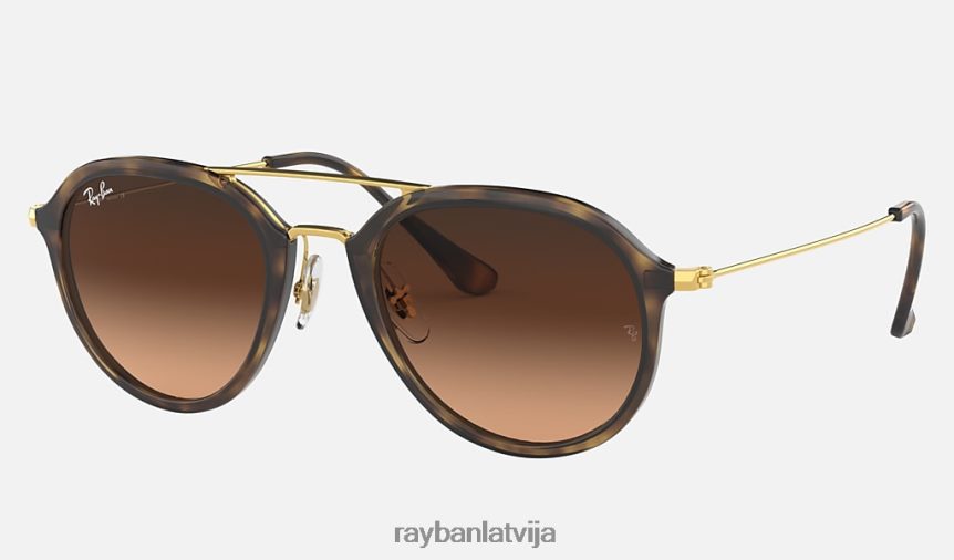rb4253 pulēta gaiša havana/rozā/brūna F0L86X654 vīriešiem Ray-Ban saulesbrilles