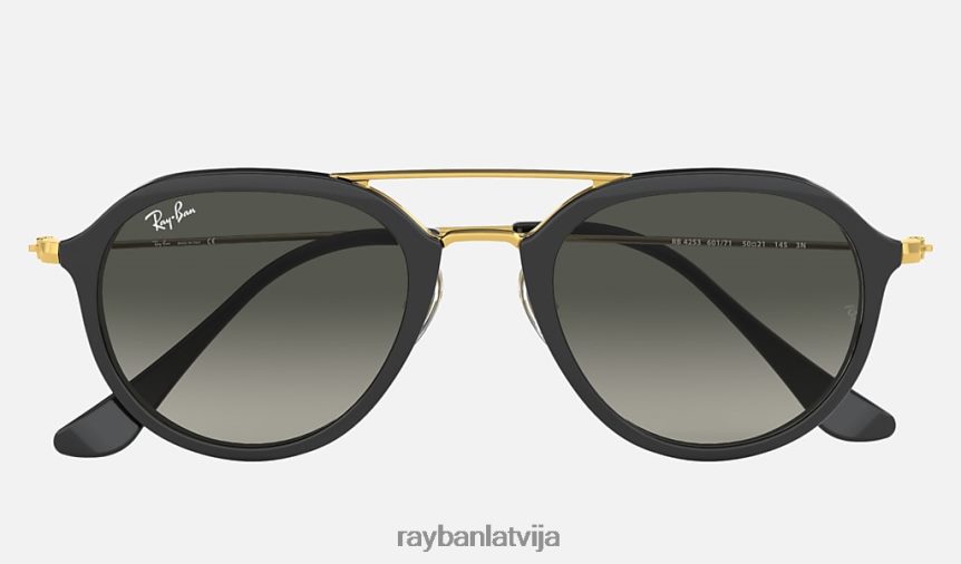 rb4253 pulēta melna/pelēka F0L86X655 vīriešiem Ray-Ban saulesbrilles