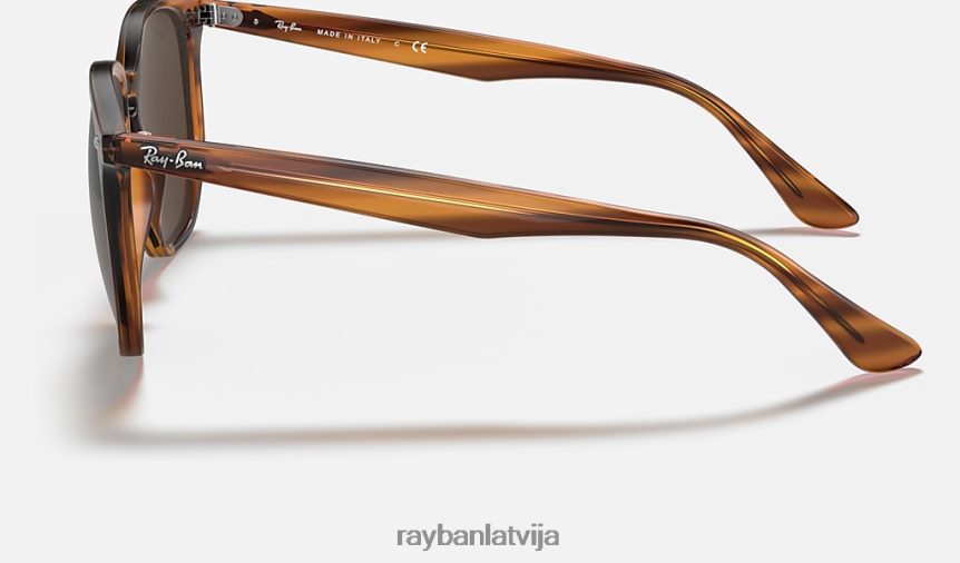 rb4306 pulēta svītraina sarkana havana/tumši brūna F0L86X646 vīriešiem Ray-Ban saulesbrilles