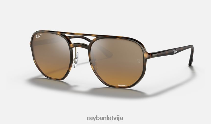 rb4321 kanālu krāsa pulēta gaiša havana/brūna F0L86X1008 vīriešiem Ray-Ban saulesbrilles