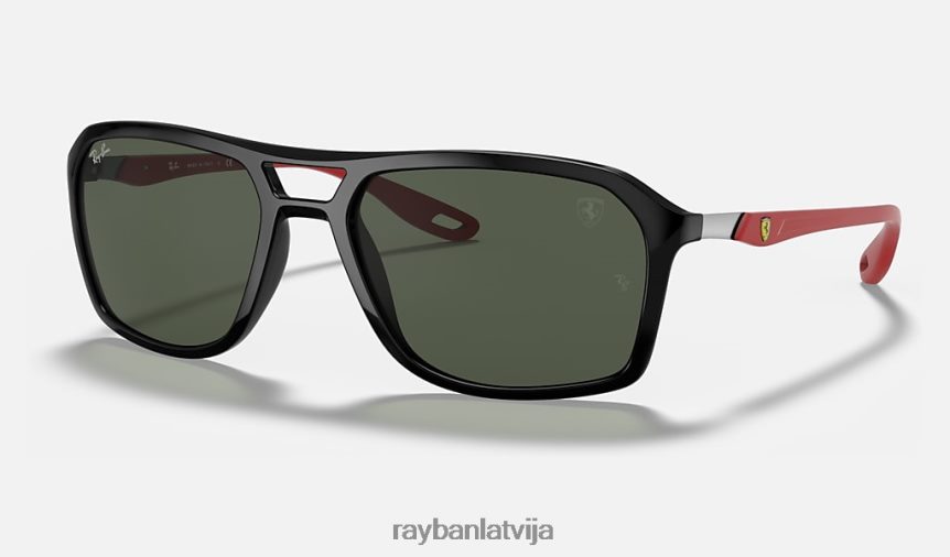 rb4329m scuderia ferrari kolekcija pulēta melna/zaļa F0L86X1067 vīriešiem Ray-Ban saulesbrilles